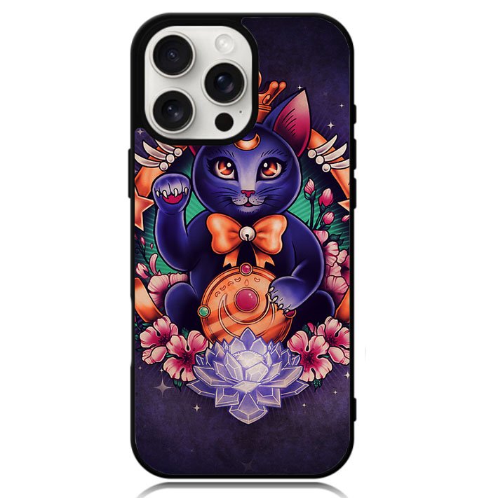 Luna Cat Sailor Moon Case iPhone 16 Pro BC2707