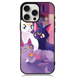 Luna Cat Sailor Moon Case iPhone 16 Pro Max BC2706