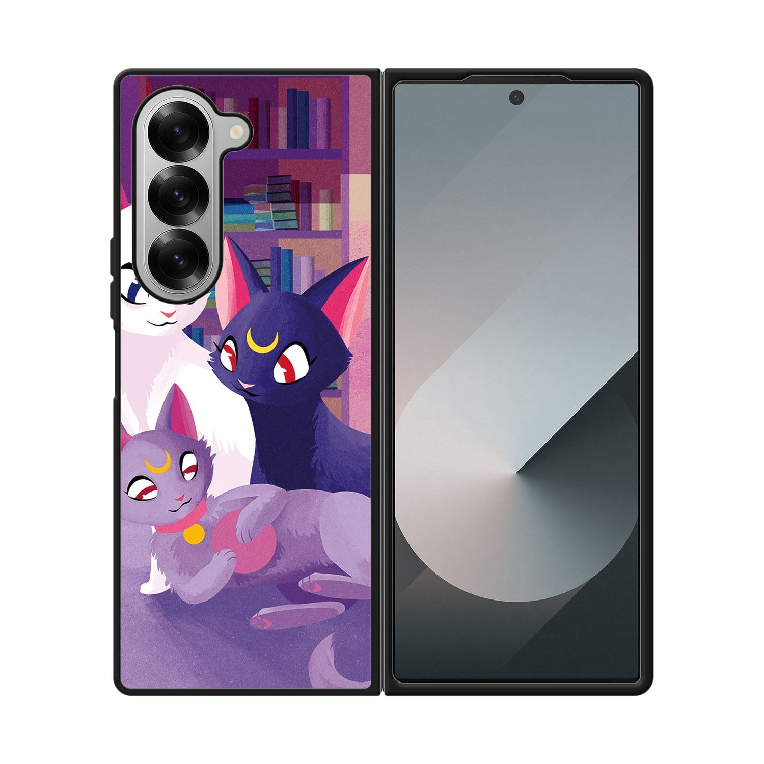 Luna Cat Sailor Moon Case Samsung Galaxy Z Fold 6 5G BC2706