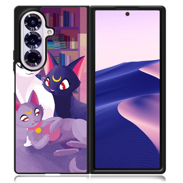Luna Cat Sailor Moon Samsung Galaxy Z Fold 7 5G Case BC2706