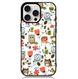 Cute Owl Pattern Case iPhone 16 Pro BC2696