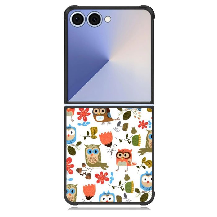Cute Owl Pattern Samsung Galaxy Z Flip 7 Case BC2696