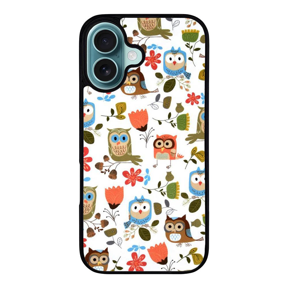Cute Owl Pattern Case iPhone 16 Plus BC2696