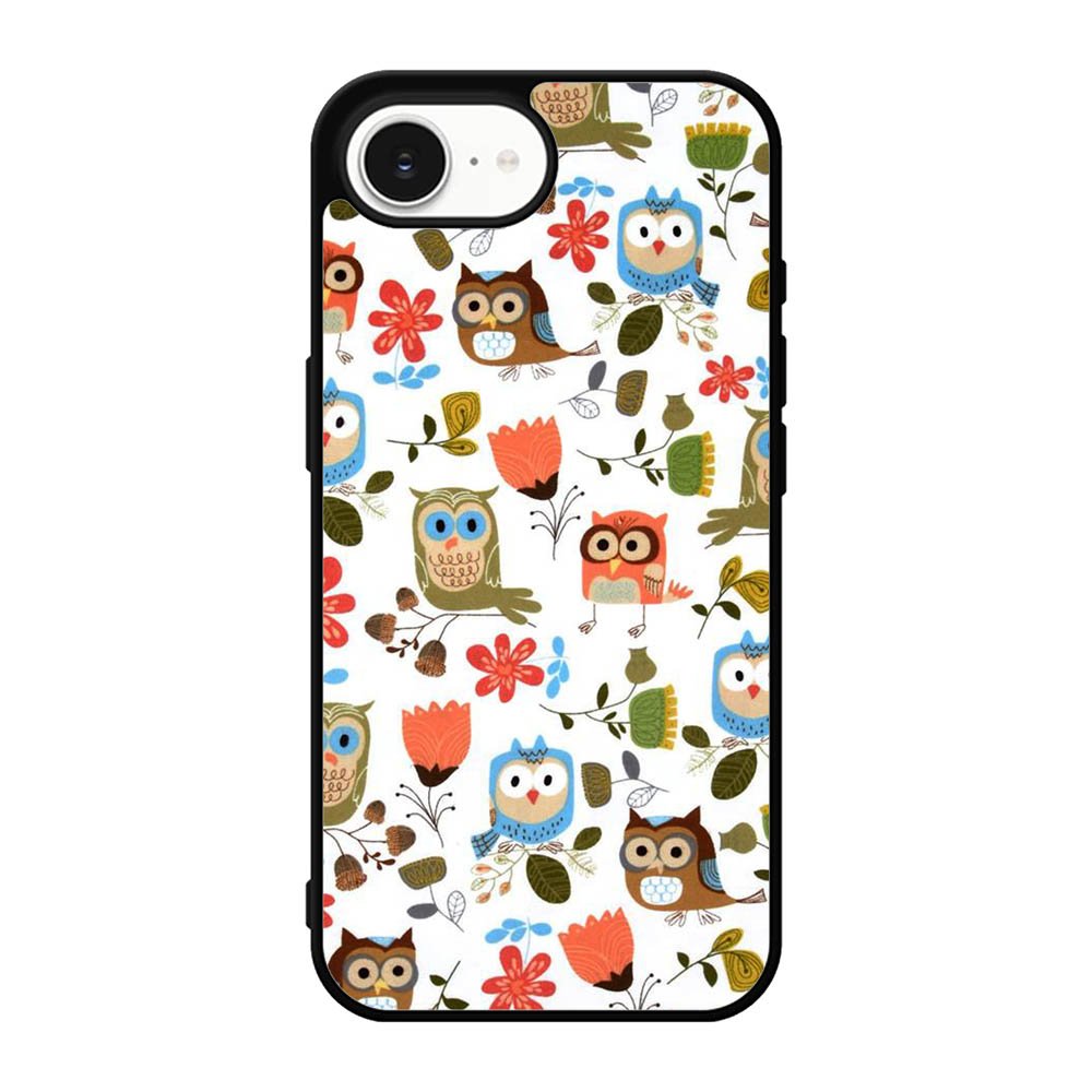 Cute Owl Pattern iPhone 16e Case BC2696