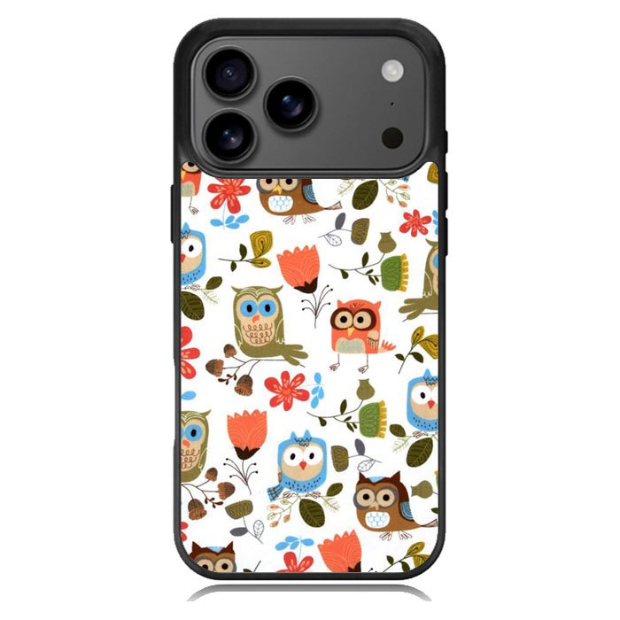 Cute Owl Pattern iPhone 17 Pro Max Case BC2696