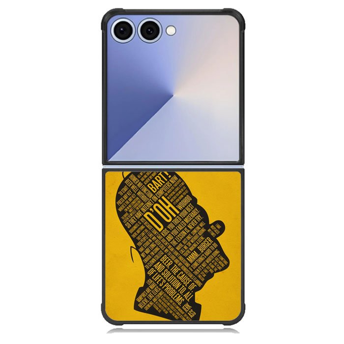 homer simpson face wallpaper Samsung Galaxy Z Flip 7 Case BC2693