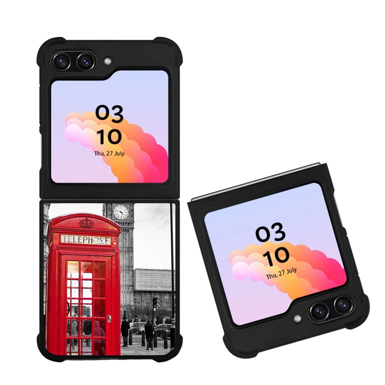 london telephone booth wallpaper Case Samsung Galaxy Z Flip 5 5G BC2691