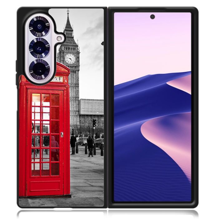 london telephone booth wallpaper Samsung Galaxy Z Fold 7 5G Case BC2691