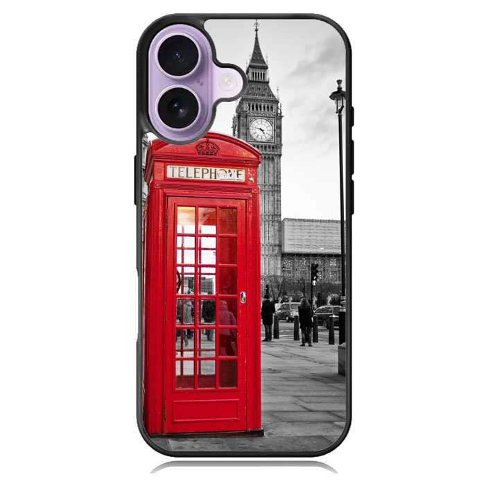 london telephone booth wallpaper iPhone 17 Case BC2691