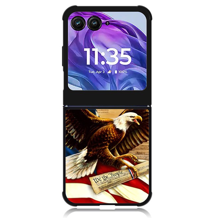 American Flag Eagle 1st Motorola Moto Razr 2024 , Moto Razr 50 Case