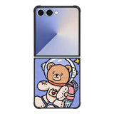 Bear astronot FE0037 Samsung Galaxy Flip 7 5G Case