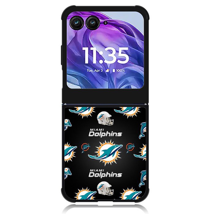 miami dolphins 2nd Motorola Moto Razr 2024 , Moto Razr 50 Case