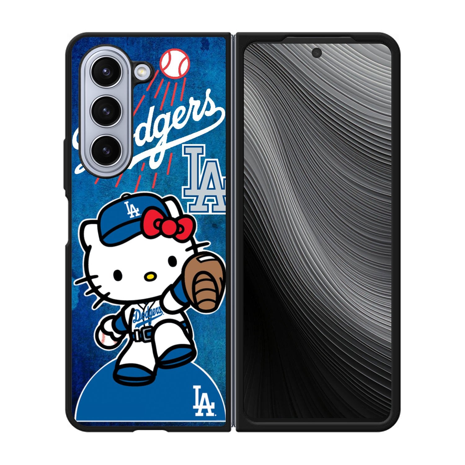 dodgers baseball hello kitty Case Samsung Galaxy z Fold 5 5G BC2626
