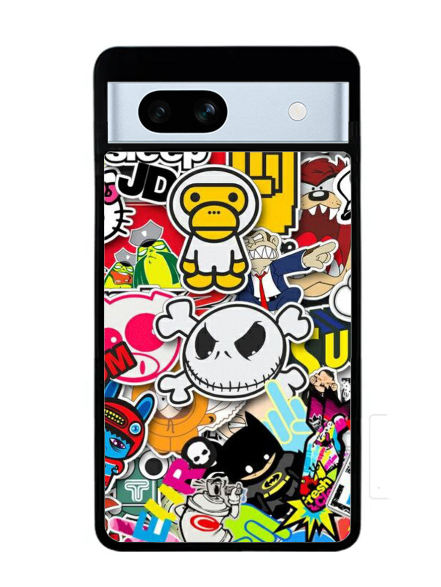 Stickerbomb Graffiti Art Collage Cool Google Pixel 7A Case