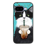 cute coffee cat Google Pixel 10A Case BC2297