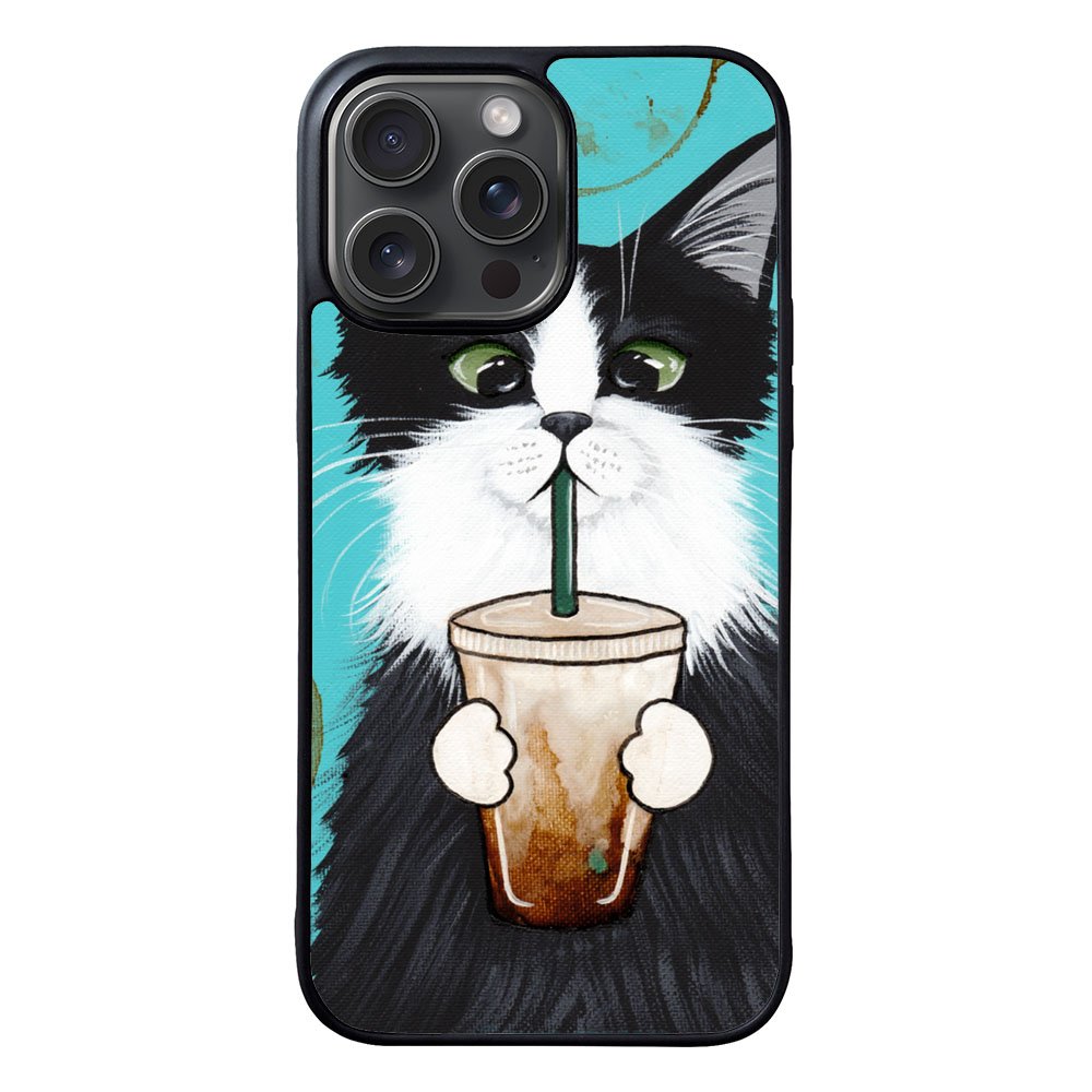 cute coffee cat Case iPhone 15 Pro Max BC2297