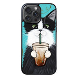 cute coffee cat Case iPhone 15 Pro BC2297