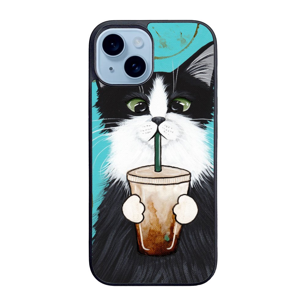 cute coffee cat Case iPhone 15 Plus BC2297