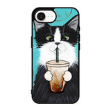 cute coffee cat iPhone 16e Case BC2297