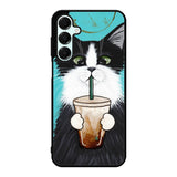 cute coffee cat Samsung Galaxy A16 Case BC2297