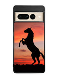 Horse Silhouette On Red Sunset Google Pixel 7 Pro Case