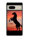 Horse Silhouette On Red Sunset Google Pixel 7 Case
