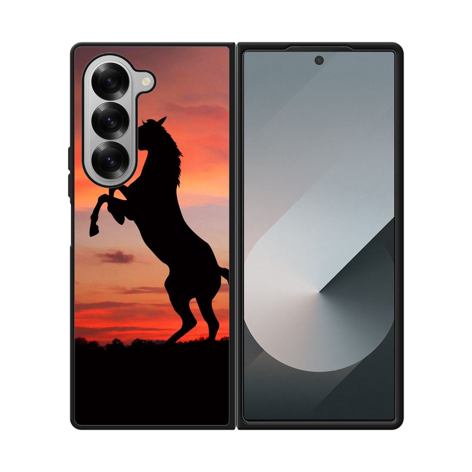 Horse Silhouette On Red Sunset Case Samsung Galaxy Z Fold 6 5G BC2540