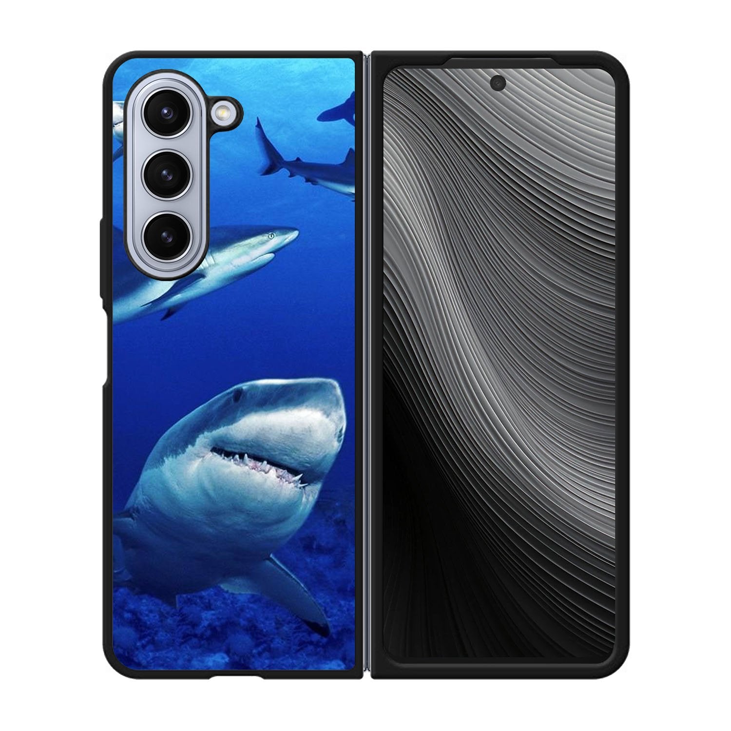 shark in water wallpaper Case Samsung Galaxy z Fold 5 5G BC2545