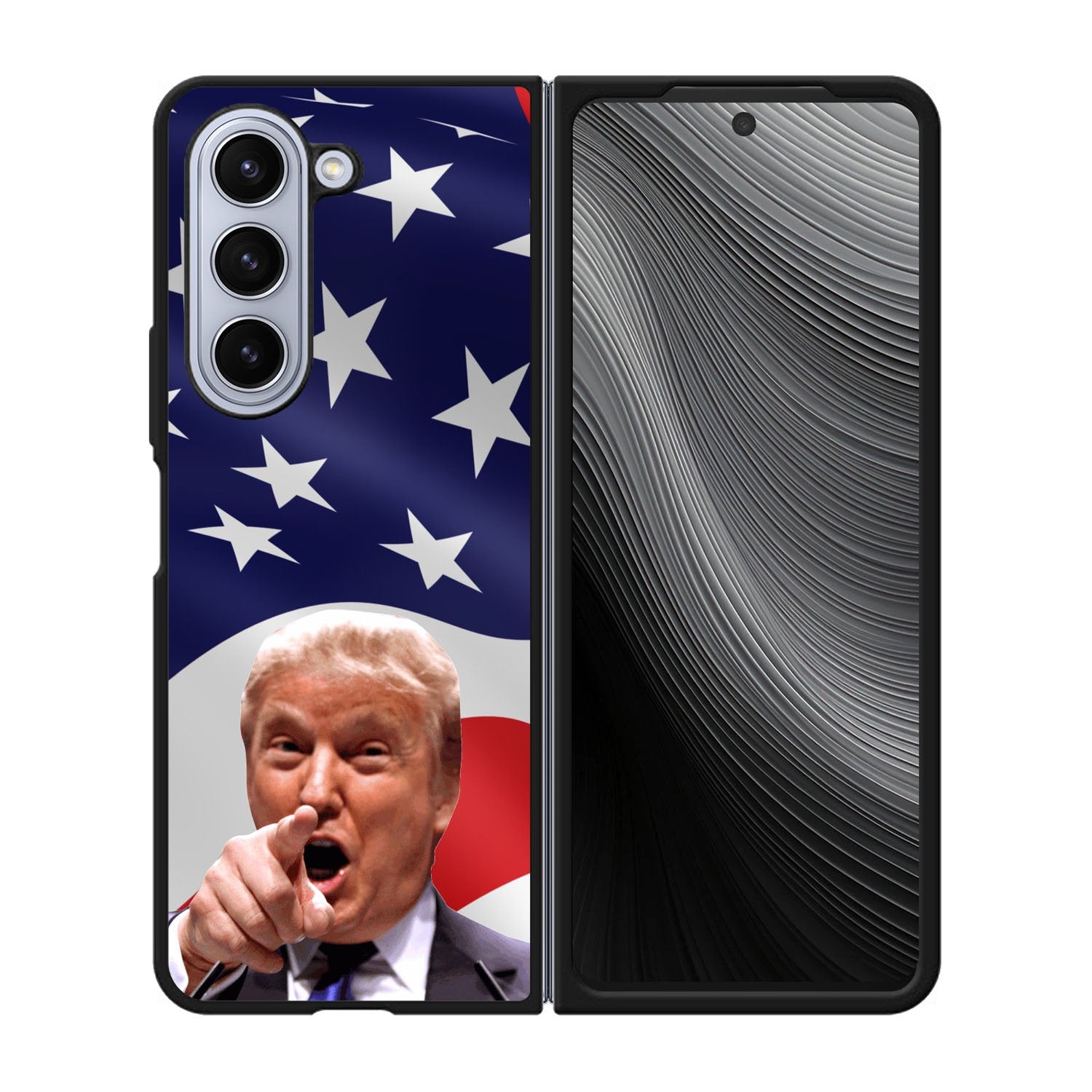 Donald Trump American Flag Background Case Samsung Galaxy z Fold 5 5G BC1618