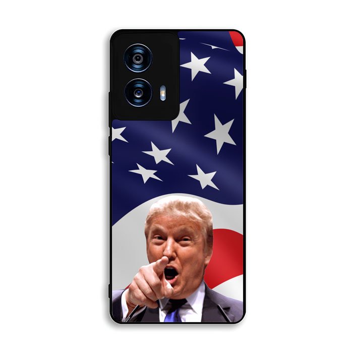 Donald Trump American Flag Background Motorola Moto G Power 5G 2024 Case BC1618