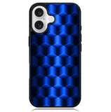 Abstract Blue Parallax Cubes Pattern Case iPhone 16 BC0072