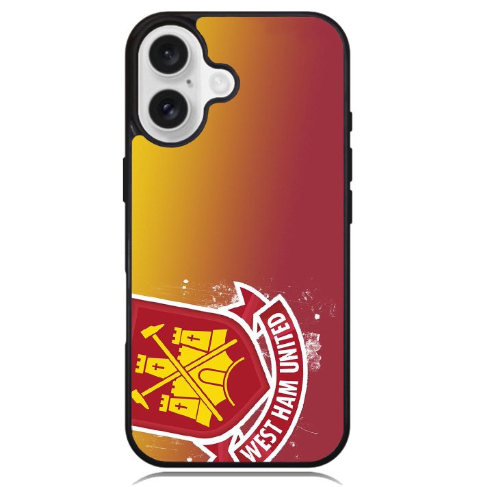 West Ham UTD Soccer Red Yellow Logo Case iPhone 16 BC0010