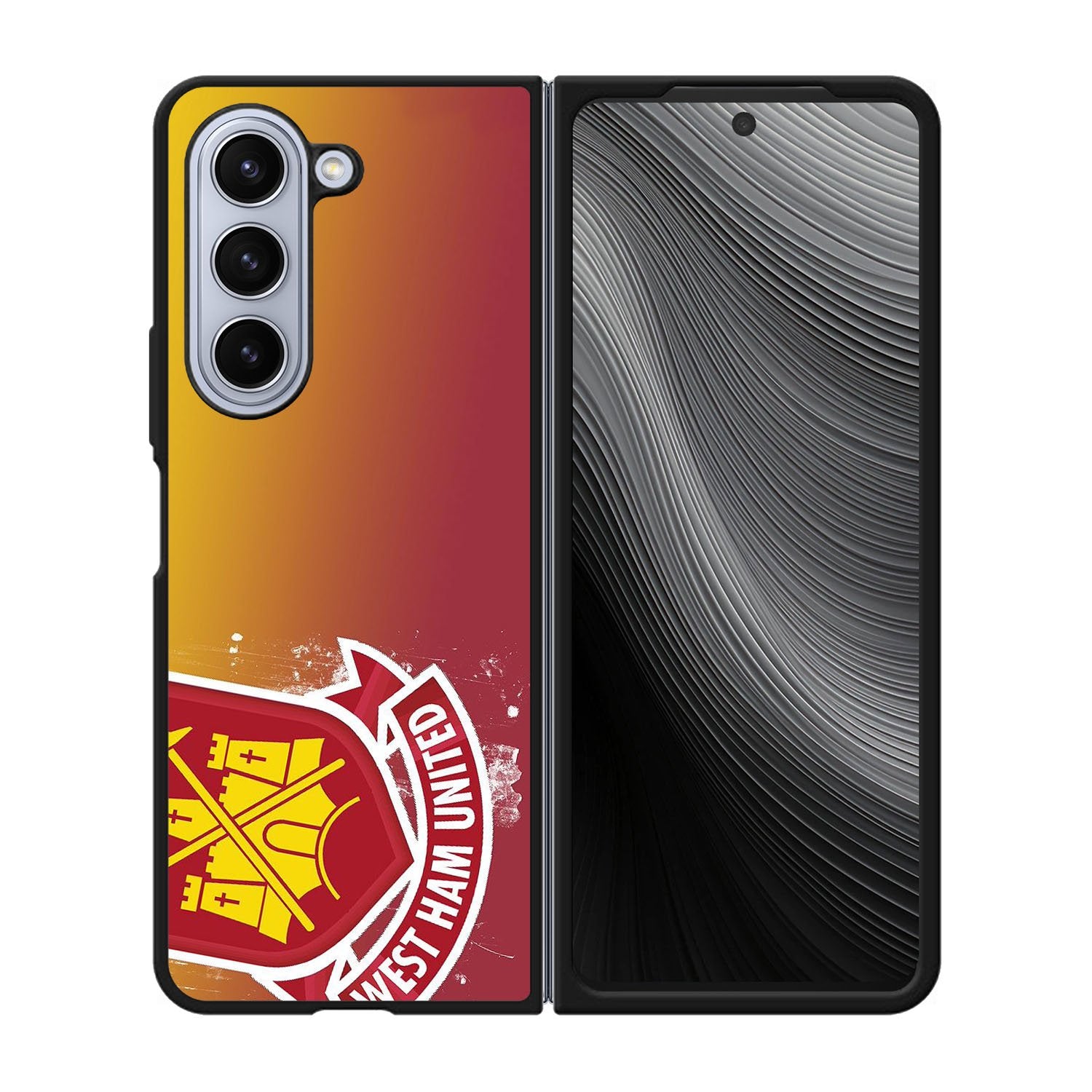 West Ham UTD Soccer Red Yellow Logo Case Samsung Galaxy z Fold 5 5G BC0010
