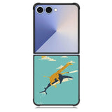 Black Friday offer Giraffe Riding Shark Samsung Galaxy Z Flip 7 Case BC0079