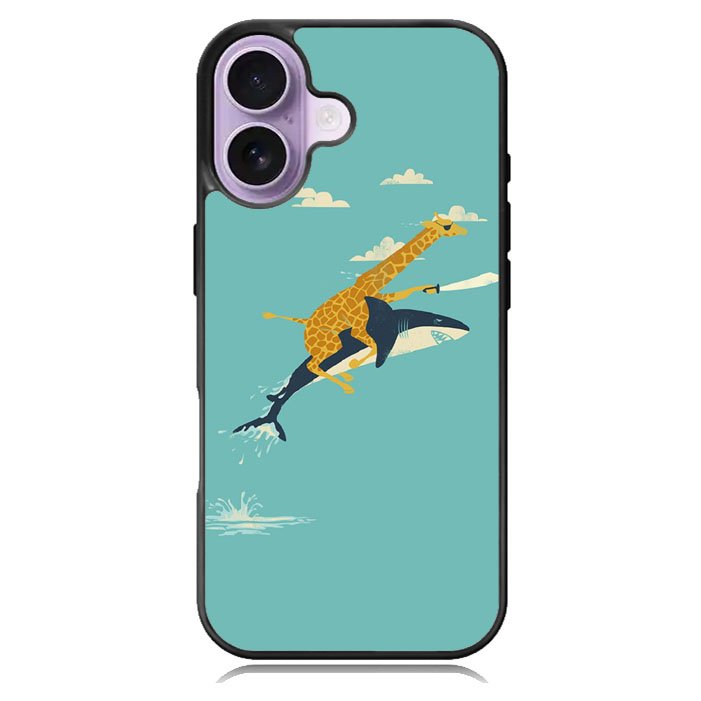 Black Friday offer Giraffe Riding Shark iPhone 17 Case BC0079