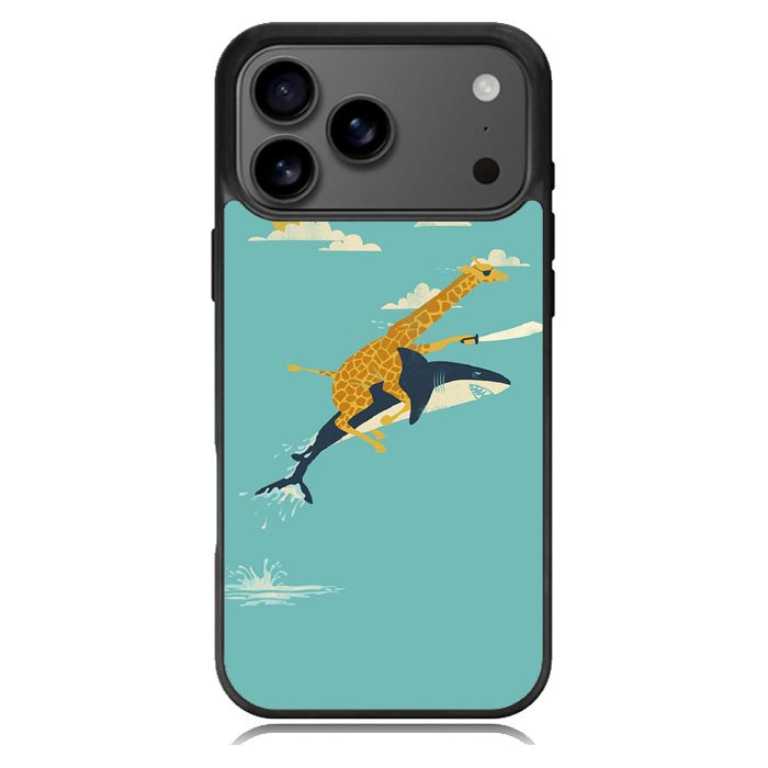 Black Friday offer Giraffe Riding Shark iPhone 17 Pro Max Case BC0079