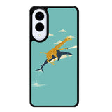 Black Friday offer Giraffe Riding Shark Samsung Galaxy S25 Edge Case Case
