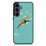 Black Friday offer Giraffe Riding Shark Samsung Galaxy S25 FE Case BC0079