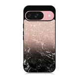 Modern rose gold ombre black marble Case Google Pixel 9 BC0027