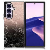 Modern rose gold ombre black marble Samsung Galaxy Z Fold 7 5G Case BC0027