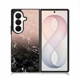 Modern rose gold ombre black marble Samsung Galaxy Z Fold 8 Ultra Case BC0027