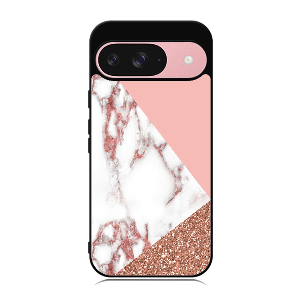 Mix Pink Marble and Gold Case Google Pixel 9 BC0026