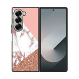 Mix Pink Marble and Gold Case Samsung Galaxy Z Fold 6 5G BC0026