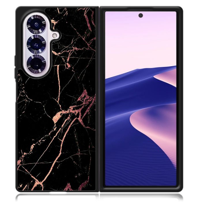 Black With Rose Gold Samsung Galaxy Z Fold 7 5G Case BC0080