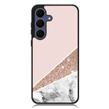 Pink Marble Glitter Samsung Galaxy S25 FE Case BC0017