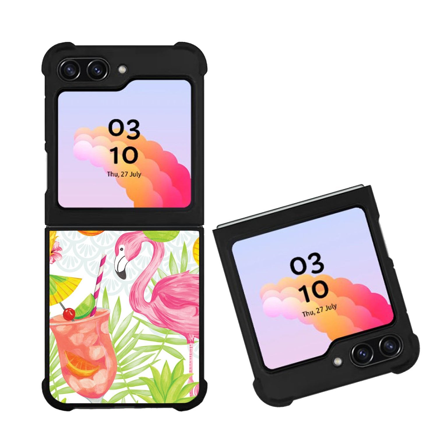 Carry the beautiful Flamingo Party Case Samsung Galaxy Z Flip 5 5G BC0068
