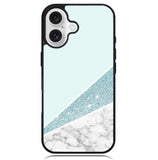 Glitter Marble Blue Case iPhone 16 BC0033