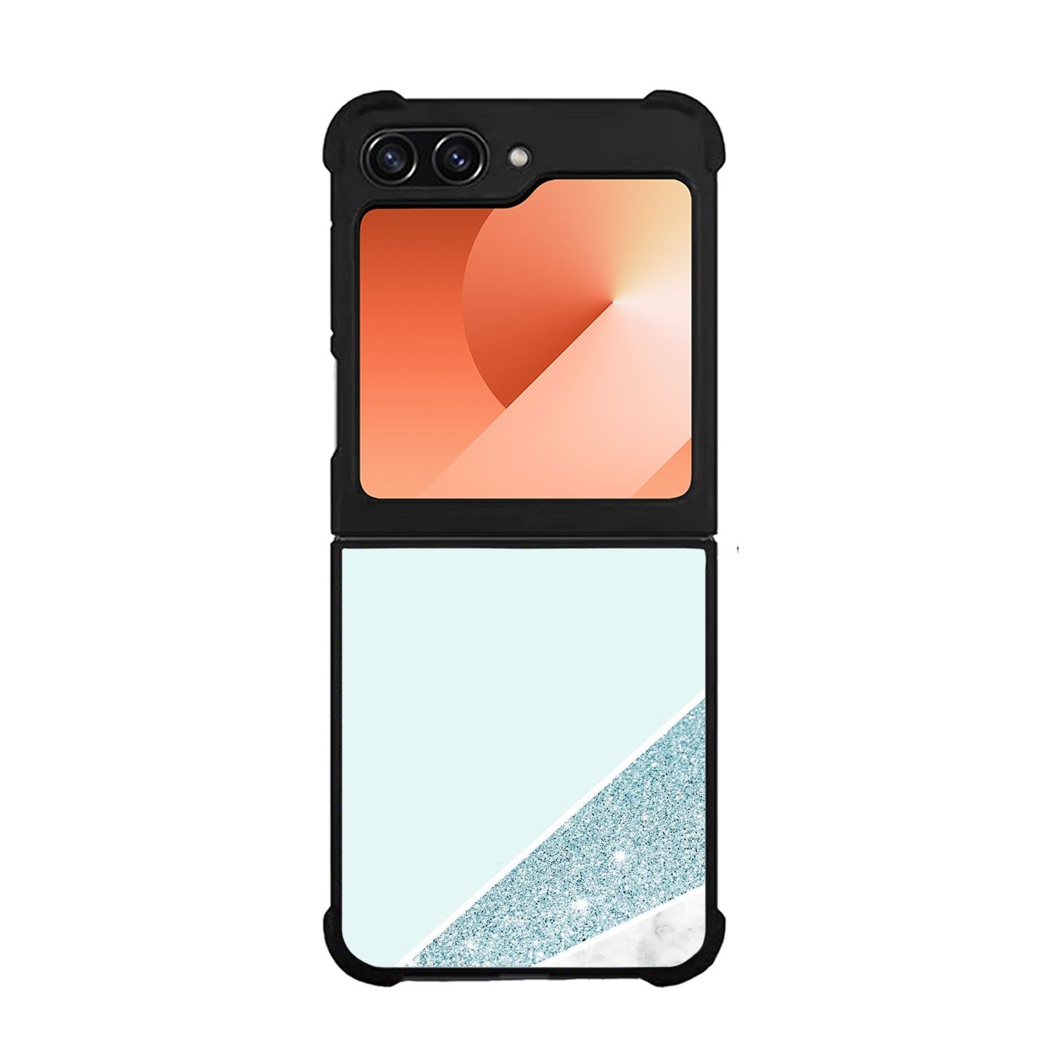 Glitter Marble Blue Case Samsung Galaxy Z Flip 6 5G BC0033