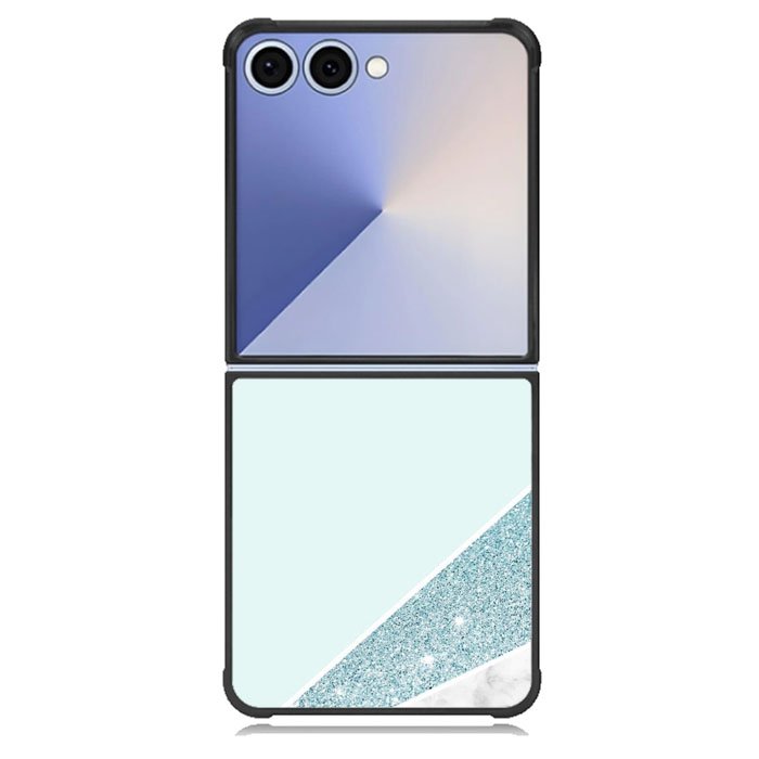 Glitter Marble Blue Samsung Galaxy Z Flip 7 Case BC0033