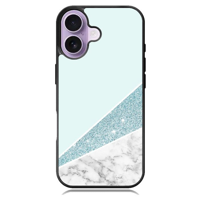 Glitter Marble Blue iPhone 17 Case BC0033